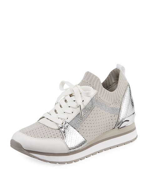 michael kors billie knit sneakers|Billie Leather and Signature Logo Trainer .